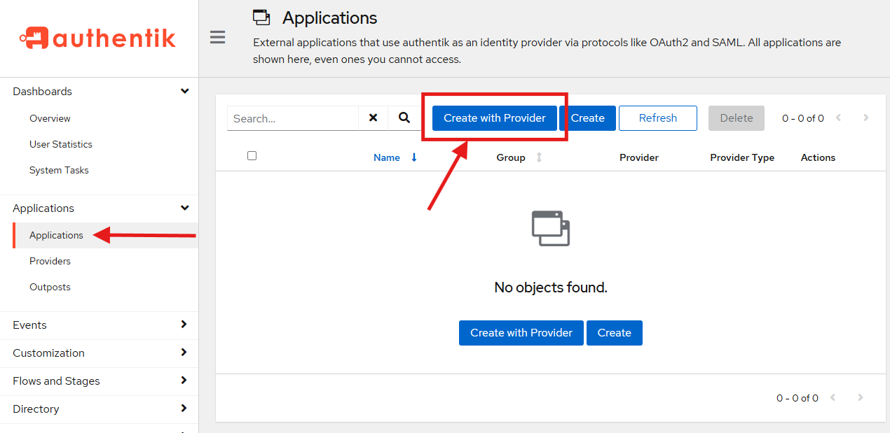 create app with provider